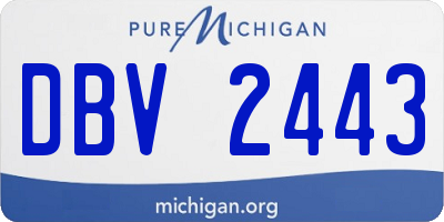 MI license plate DBV2443