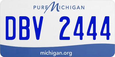 MI license plate DBV2444