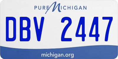 MI license plate DBV2447