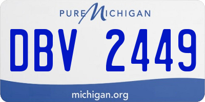 MI license plate DBV2449