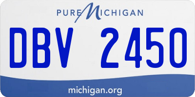 MI license plate DBV2450