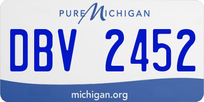 MI license plate DBV2452
