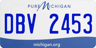 MI license plate DBV2453
