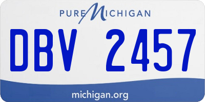 MI license plate DBV2457