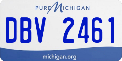 MI license plate DBV2461