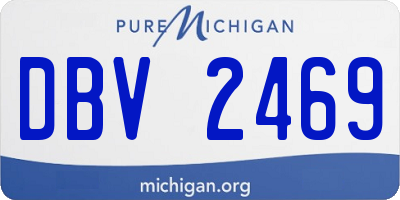 MI license plate DBV2469