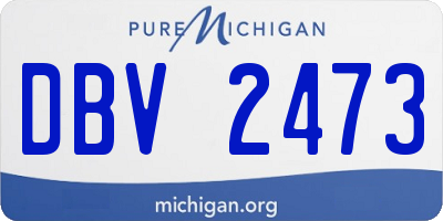 MI license plate DBV2473
