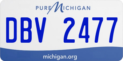 MI license plate DBV2477
