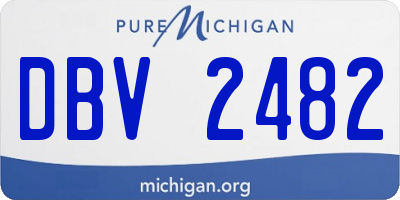 MI license plate DBV2482