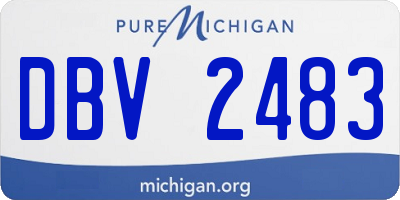 MI license plate DBV2483