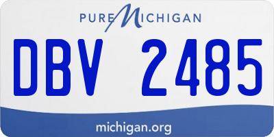 MI license plate DBV2485