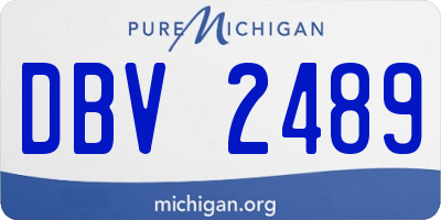 MI license plate DBV2489
