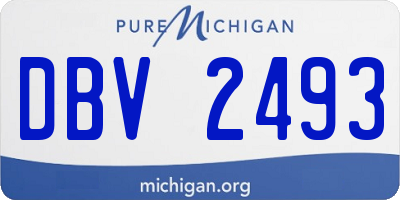 MI license plate DBV2493
