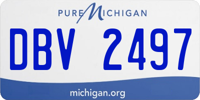 MI license plate DBV2497