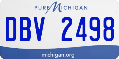 MI license plate DBV2498