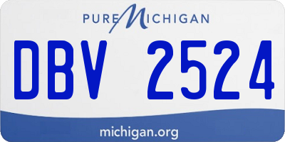 MI license plate DBV2524