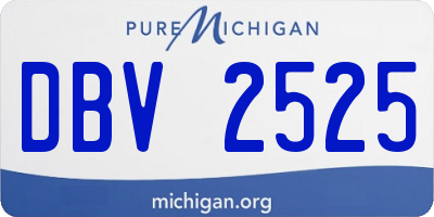 MI license plate DBV2525