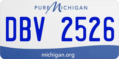 MI license plate DBV2526