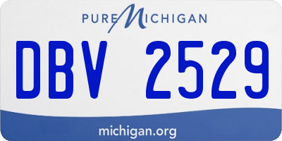 MI license plate DBV2529