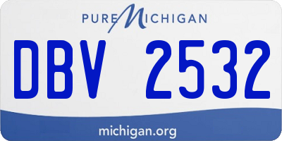 MI license plate DBV2532