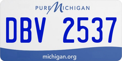 MI license plate DBV2537
