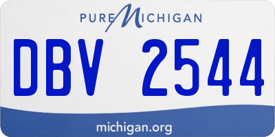 MI license plate DBV2544