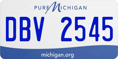 MI license plate DBV2545