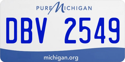 MI license plate DBV2549
