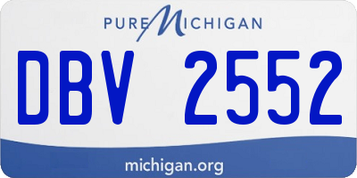 MI license plate DBV2552