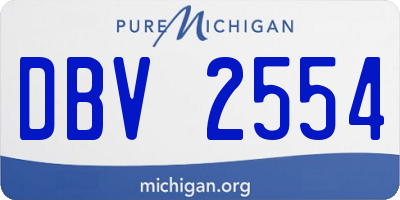 MI license plate DBV2554
