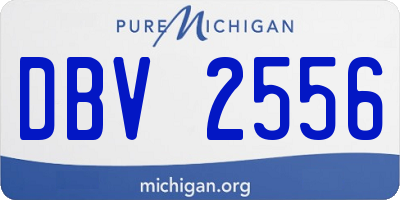 MI license plate DBV2556