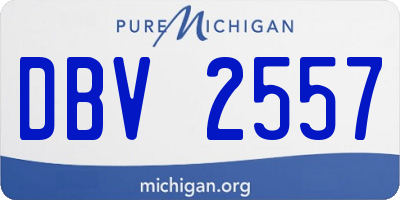 MI license plate DBV2557