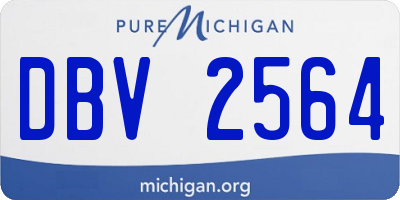 MI license plate DBV2564