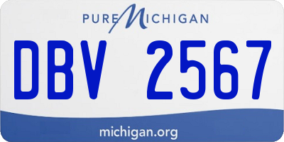 MI license plate DBV2567