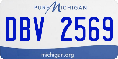 MI license plate DBV2569