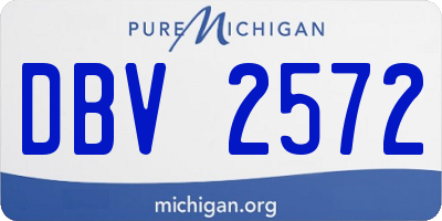 MI license plate DBV2572