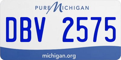 MI license plate DBV2575