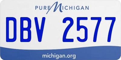 MI license plate DBV2577