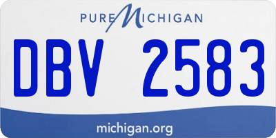 MI license plate DBV2583