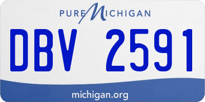 MI license plate DBV2591