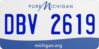 MI license plate DBV2619
