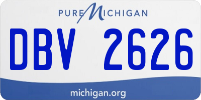 MI license plate DBV2626