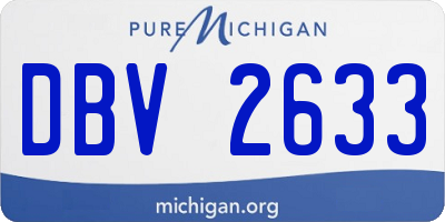 MI license plate DBV2633