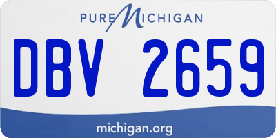 MI license plate DBV2659