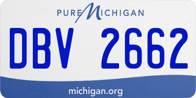 MI license plate DBV2662