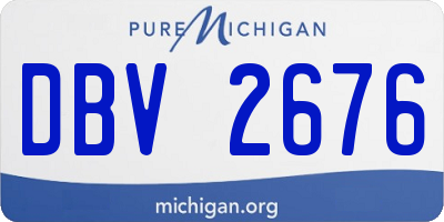 MI license plate DBV2676