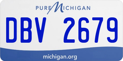 MI license plate DBV2679