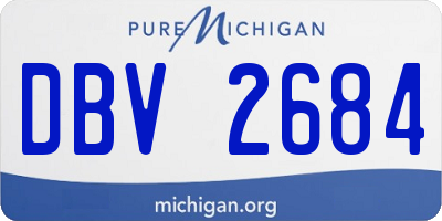 MI license plate DBV2684