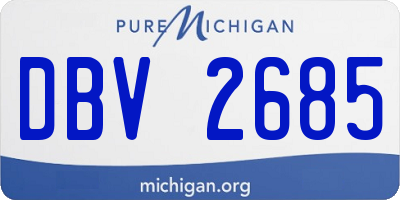 MI license plate DBV2685