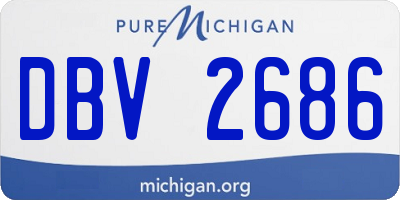 MI license plate DBV2686